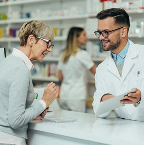 Patient at the pharmacy Patient at the pharmacy