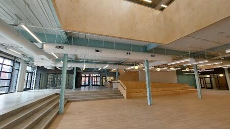 Interior shot of The Factory gathering space.