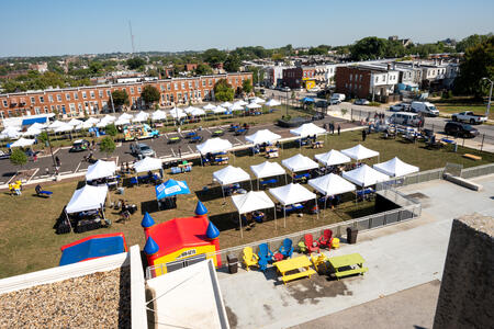 Tents erected in West Baltimore for Grace Community Day