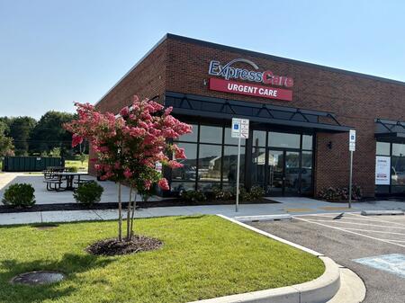 Exterior shot of the new ExpressCare urgent care center on James Run in Harford County.
