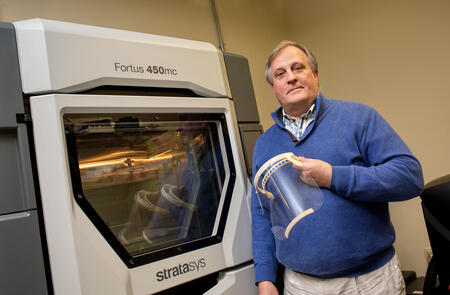 3D face shield printing at the Rehabilitation Institute at Sinai