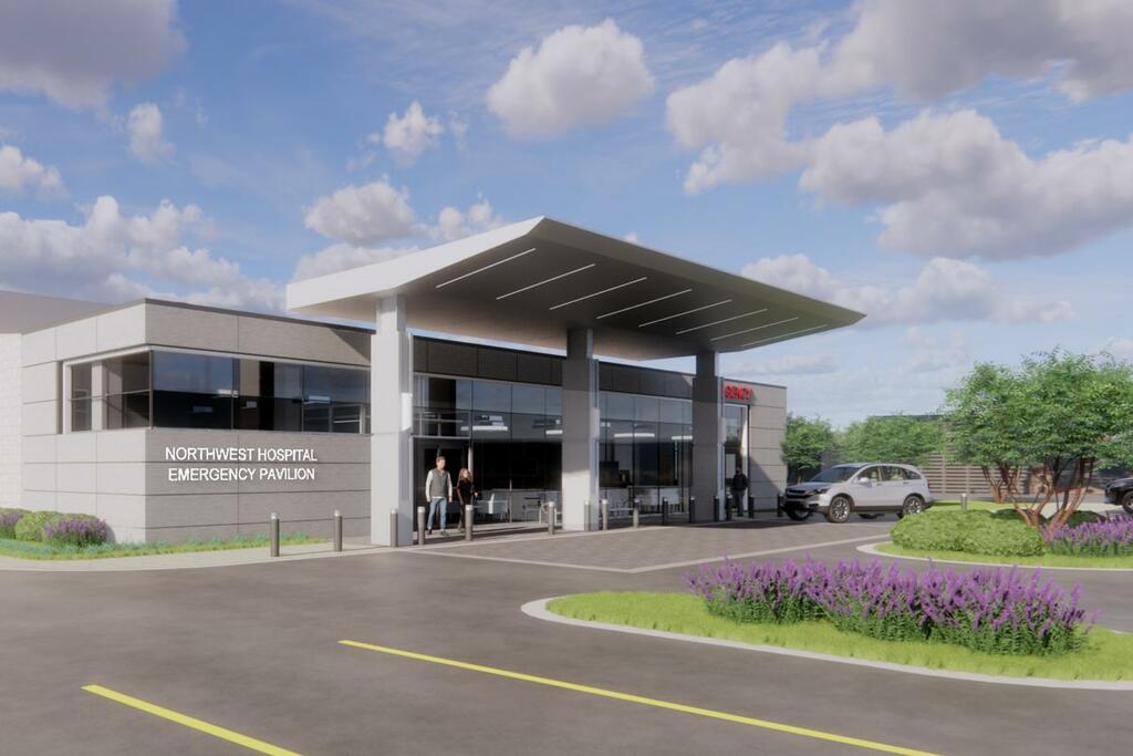 Northwest Hospital Emergency Dept. Modernization - Front view