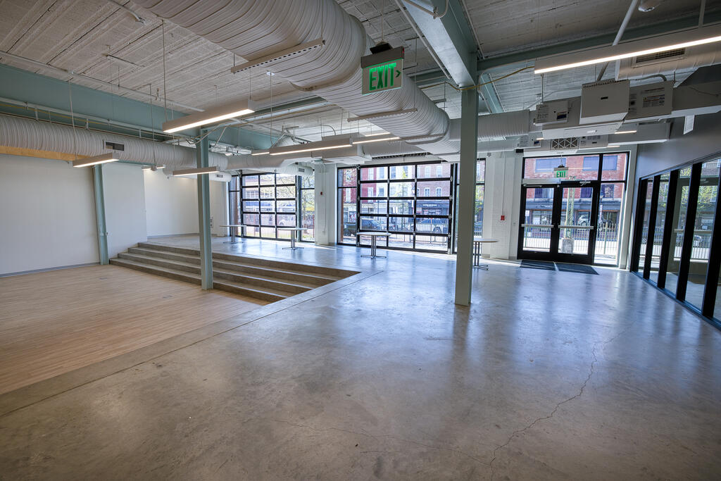 Interior shot of The Factory gathering space.