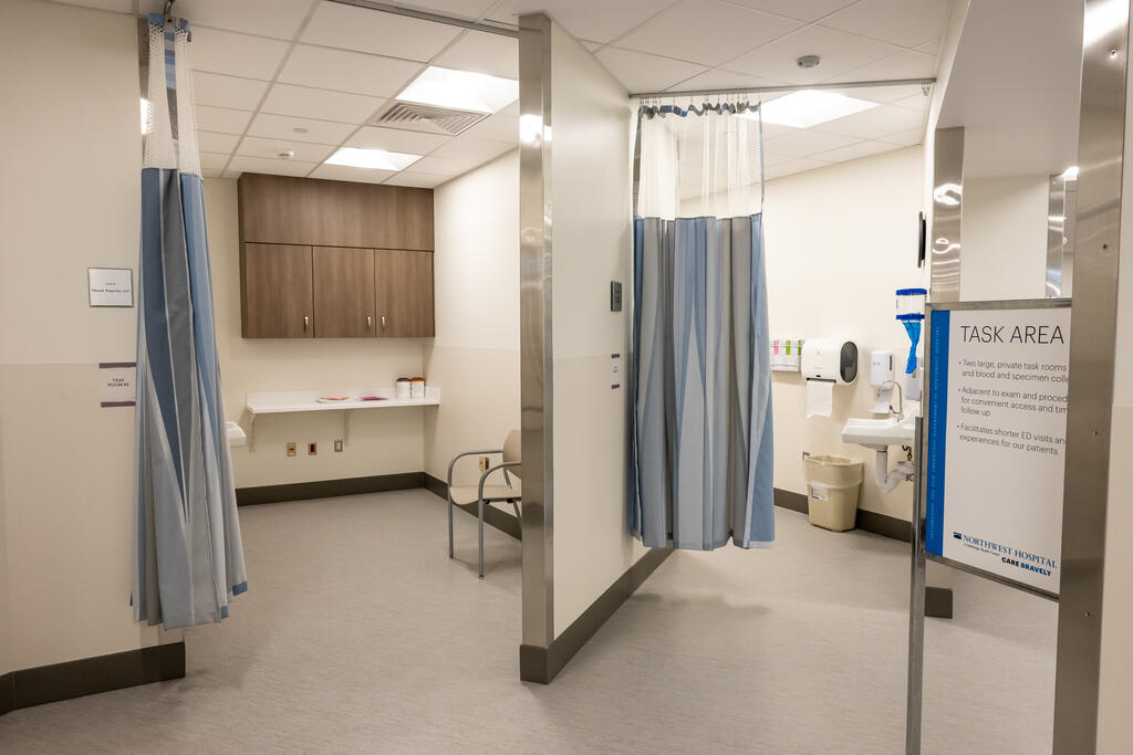 Renovated space in Northwest Hospital's emergency department