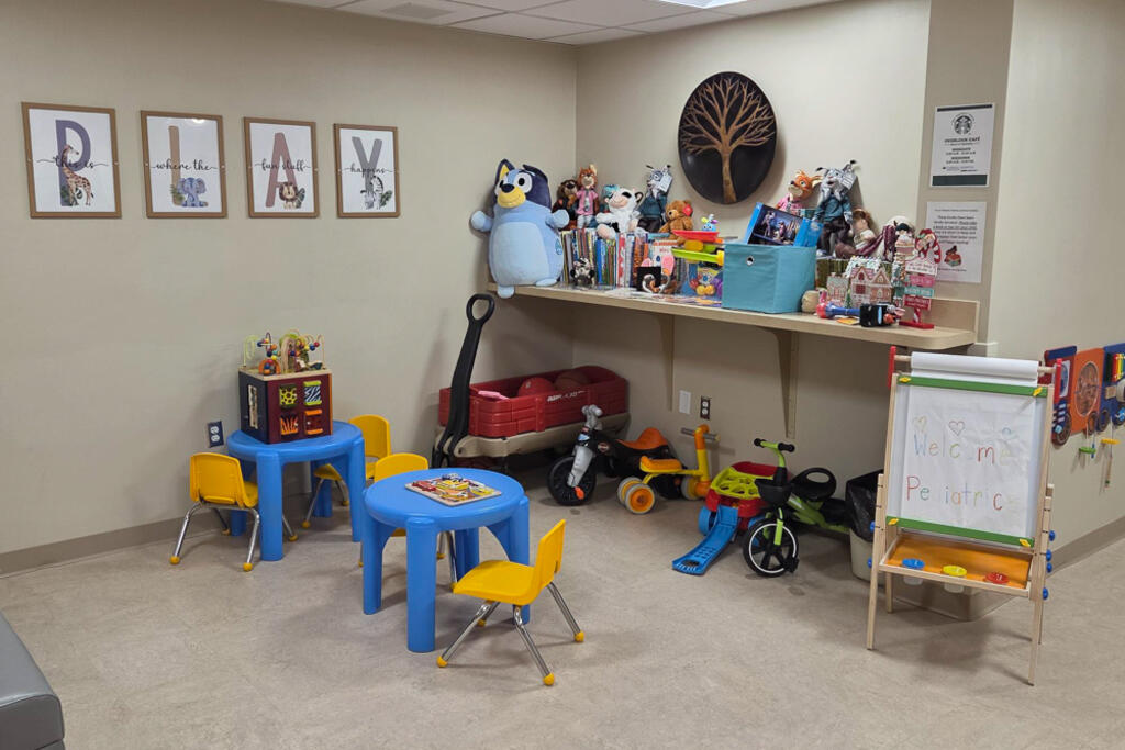 A childrens' play space at the Carrol Family Birthplace