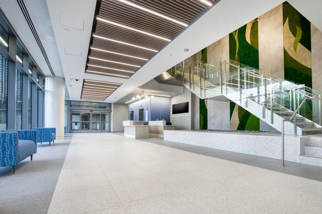 Mandy and Dennis Weinman cancer building interior