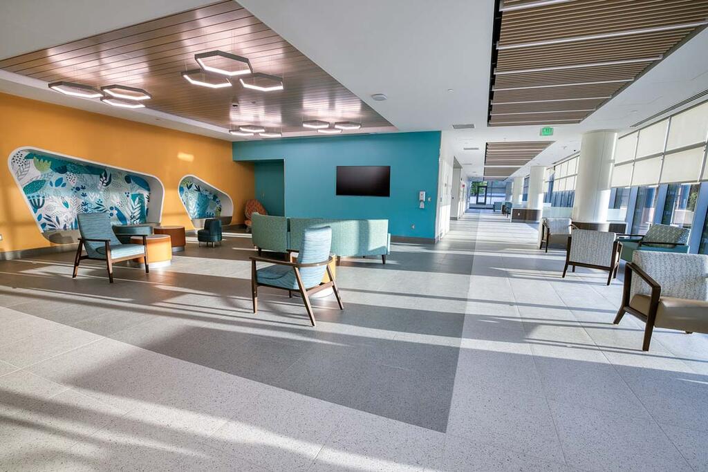 Mandy and Dennis Weinman cancer building interior