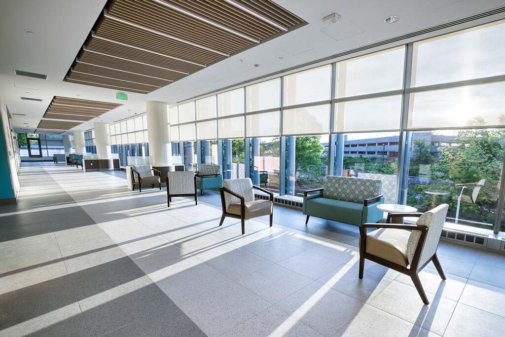 Mandy and Dennis Weinman cancer building interior