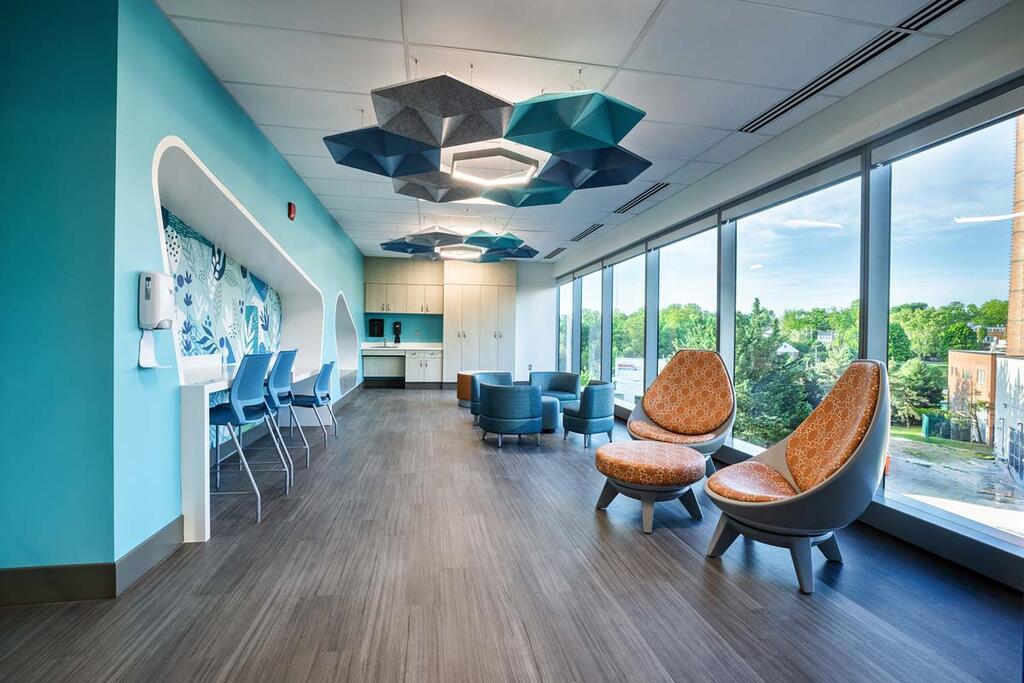 Mandy and Dennis Weinman cancer building interior