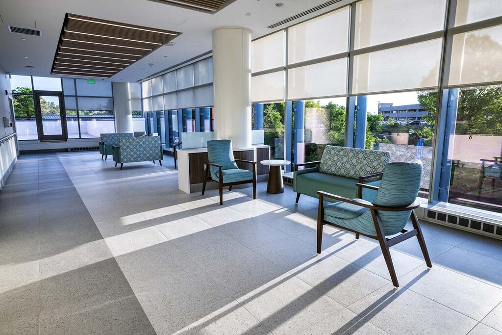 Mandy and Dennis Weinman cancer building interior