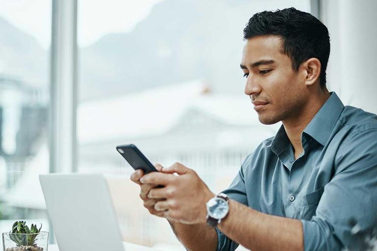 A person calling on a mobile phone