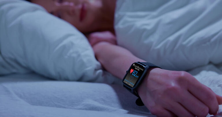 Sleeping with a sleep tracker watch