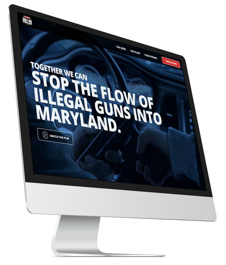 Stop the Iron Pipeline displayed on a monitor