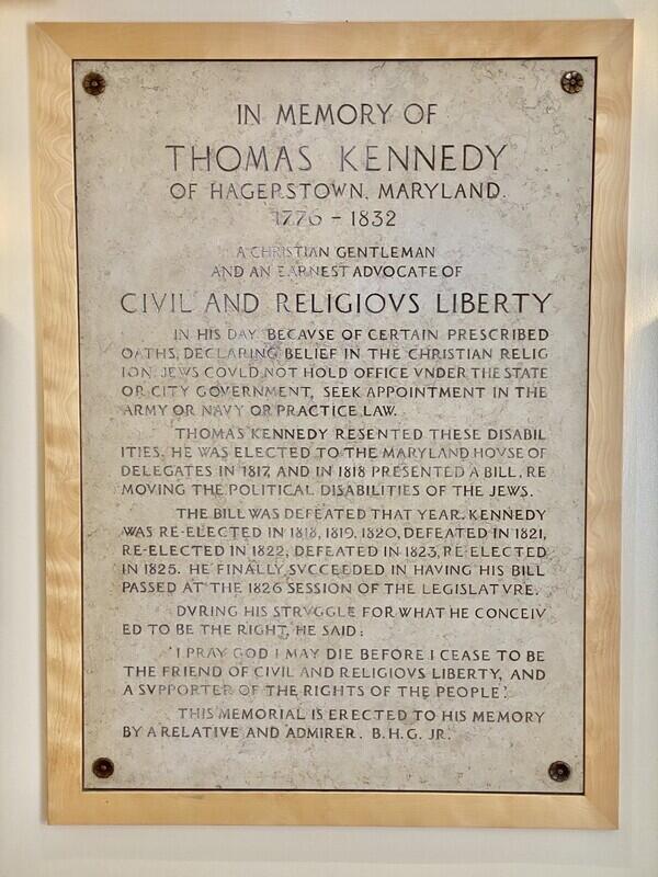 History of Sinai - In Memory Of Plaque