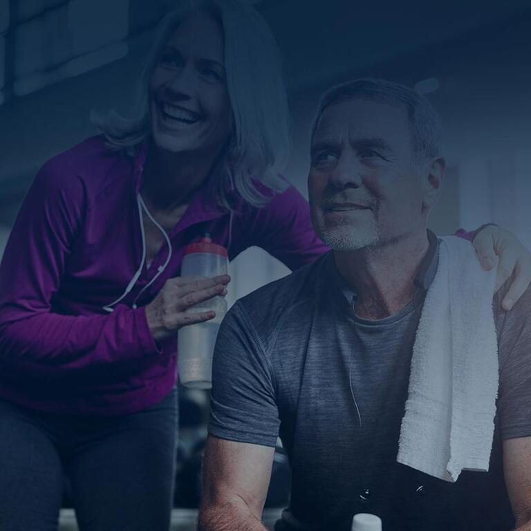 Man and Woman in a fitness center