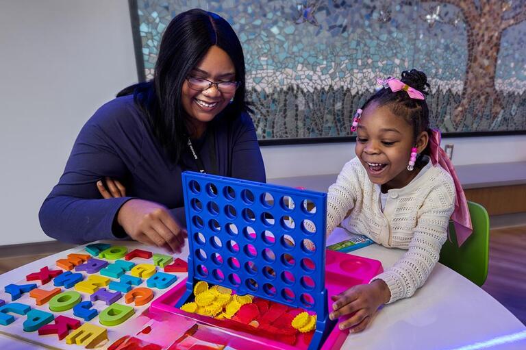 Child in a therapy session