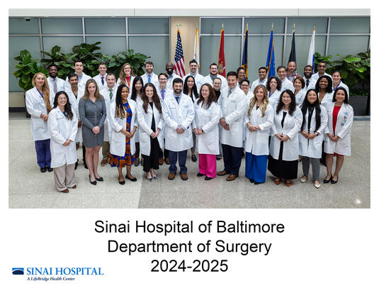 Sinai Hospital Department of Surgery General Surgery Residency in Baltimore Sinai Hospital Department of Surgery General Surgery Residency in Baltimore