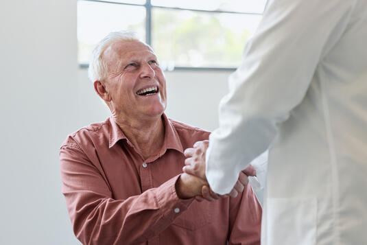 Doctor speaking with a patient