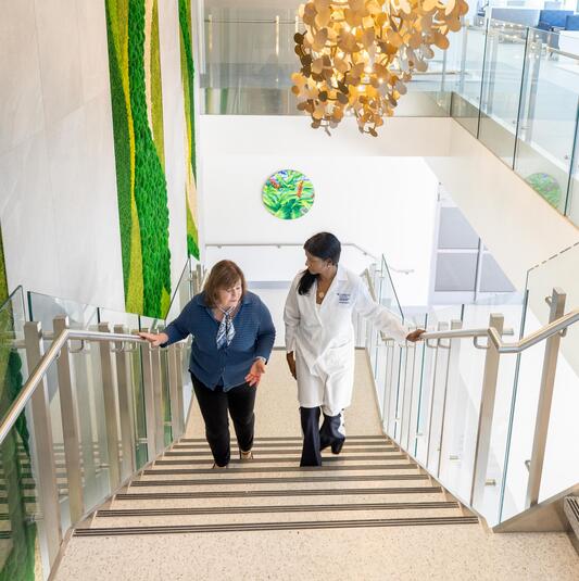 A cancer patient with her daughter