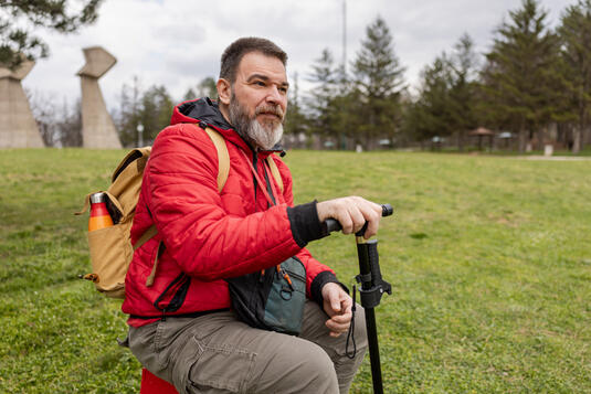 person with multiple sclerosis sitting