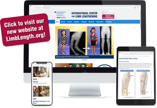 Preview of the International Center for Limb Lengthening website