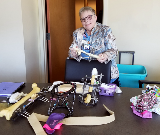 AlttextLee Brady with External Fixator