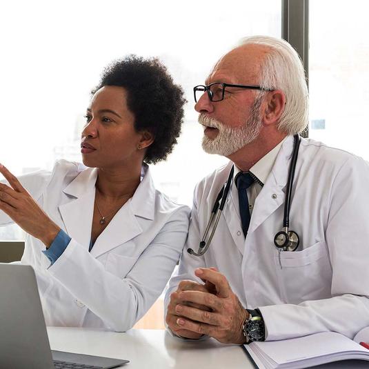 Doctor speaking with a patient