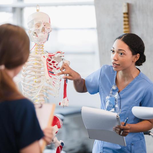 Doctor speaking with a patient