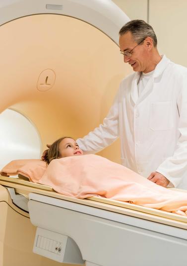 Pediatric patient getting an MRI Pediatric patient getting an MRI