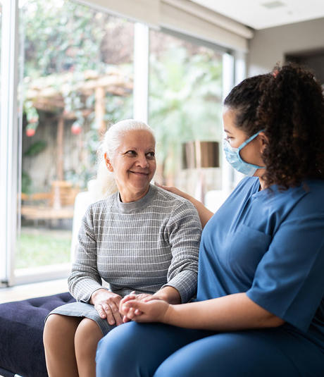 Doctor speaking with a patient