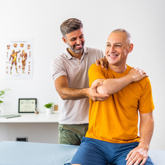 Man with a patient