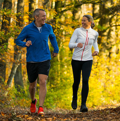 Man and women going for a run Man and women going for a run