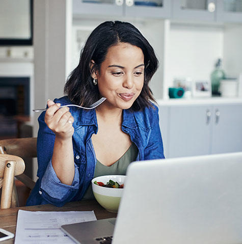 Person practicing wellness and healthy living