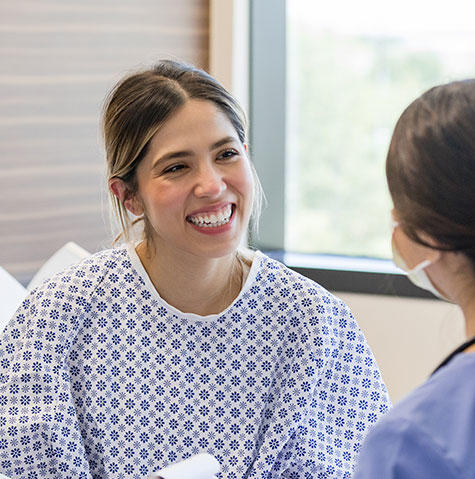 Woman at a gynecology appointment for women's health services in Baltimore Maryland