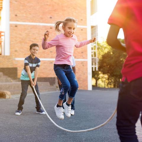 Children playing jumprope